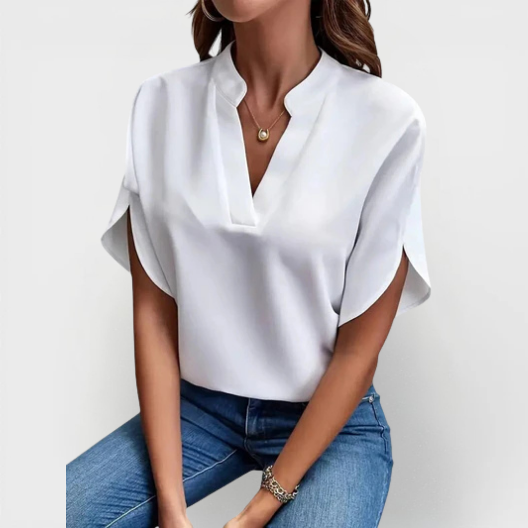 Beatrix | Camisa suave y elegante con cuello en V