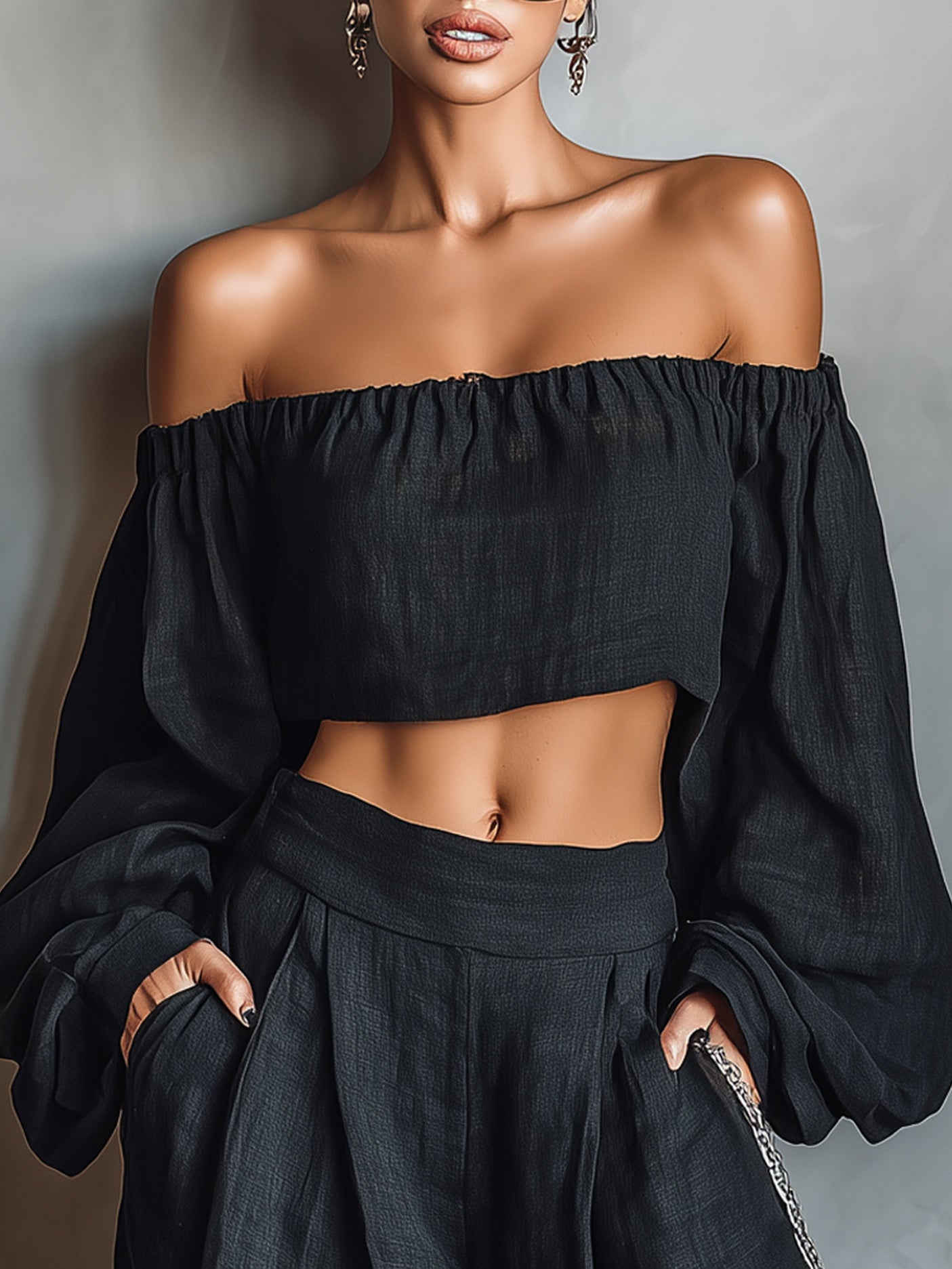 CONJUNTO NOIR ELISIA | ELEGANCIA CONTEMPORÁNEA