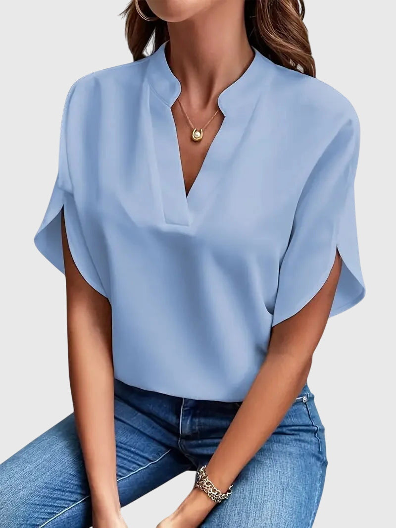 Beatrix | Camisa suave y elegante con cuello en V